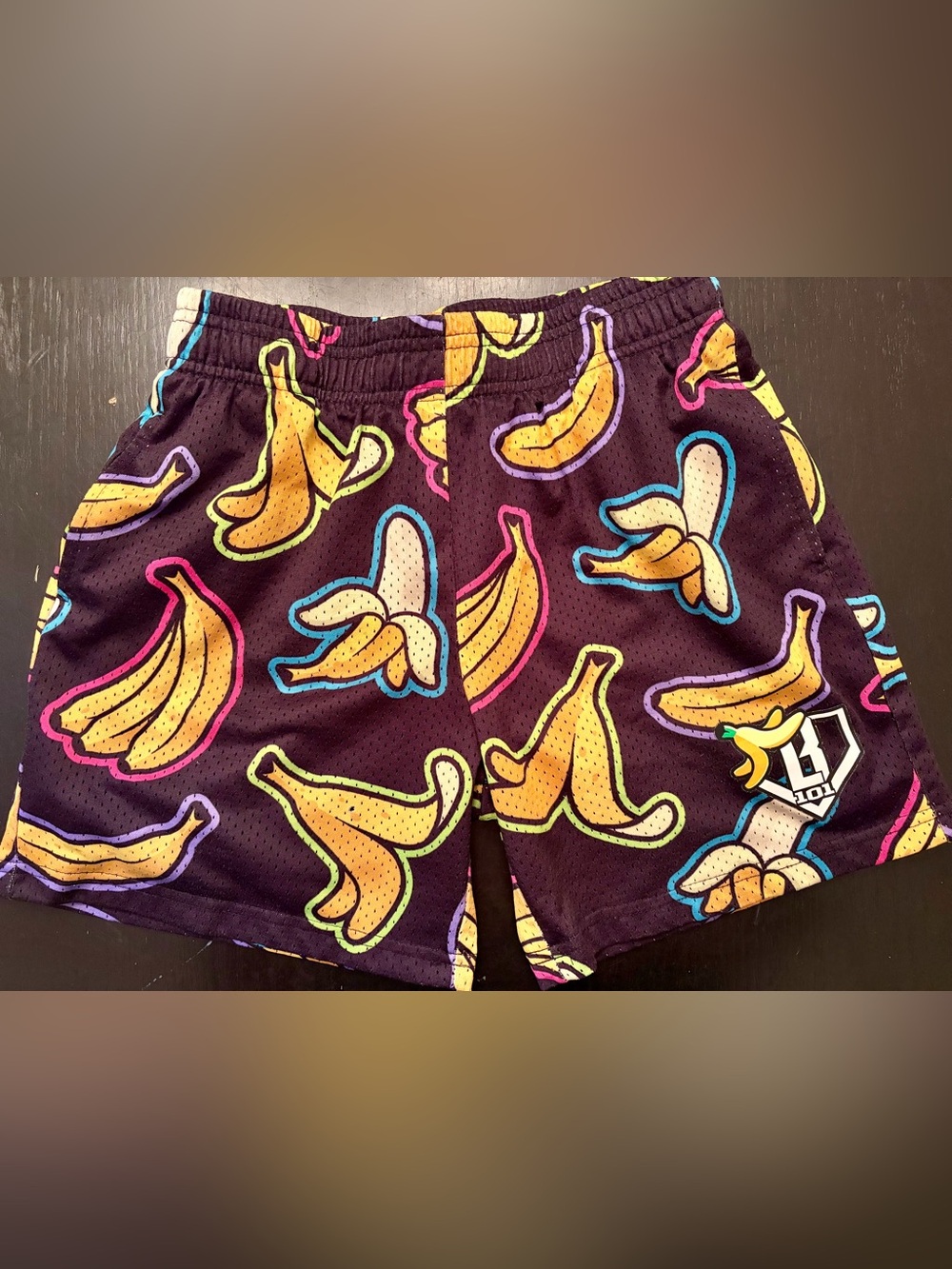 Baseball Lifestyle 101 Banana Youth Shorts Size YL